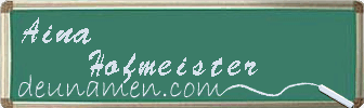 Aina Hofmeister Visitenkarte
